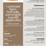 Webinar gratuito “I contratti tipici. Formule, commenti e profili applicativi” 13 gennaio 2025 ore 15-18