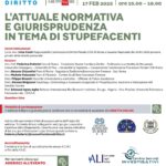 Webinar gratuito “L’attuale normativa e giurisprudenza in materia di stupefacenti” 17 febbraio 2025 ore 15-18